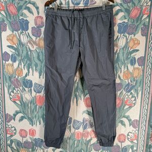 Banana Republic Grey Slim Fit Nylon Blend Pants W Drawstrings Mens Size Medium